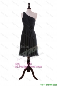 Discount One Shoulder Black Short Prom Dresses