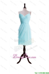 2016 Summer Pretty Empire Spaghetti Straps Prom Dresses in Light Blue