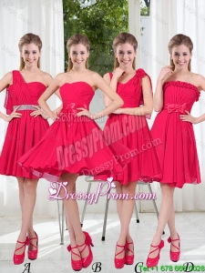 Romantic A Line Bowknot Dama Dresses in Chiffon