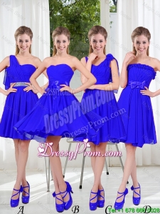 Elegant A Line Sweetheart Dama Dresses in Royal Blue