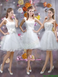 Sophisticated Appliques White Dama Dresses with Mini Length