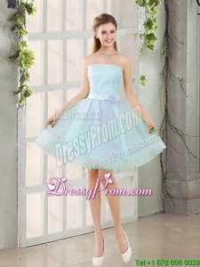 2016 Custom Made A Line Strapless Short Prom Dresses