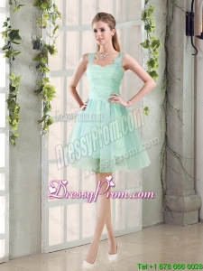 2016 Custom Made A Line Straps Prom Dresses with Ruching