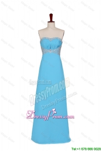 2016 Fall Empire Strapless Prom Dresses with Beading in Baby Blue