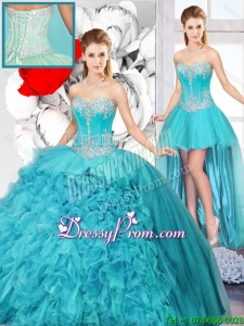 Best Selling Sweetheart Detachable Quinceanera Gowns with Beading