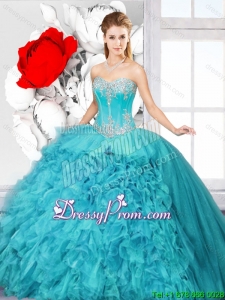 Hot Sale Ball Gown Sweet 16 Gowns with Beading and Ruffles