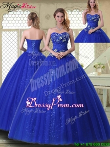 Pretty Ball Gown Sweetheart Quinceanera Dresses in Royal Blue
