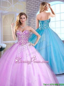 Cheap Ball Gown Beading Quinceanera Gowns with Sweetheart