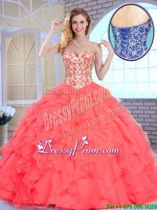 Luxurious Sweetheart Quinceanera Dresses with Beading and Ruffles