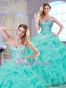 Popular Beading and Ruffles Sweet 16 Dresses with Sweetheart