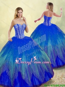 Popular 2016 Sweetheart Quinceanera Gowns with Beading