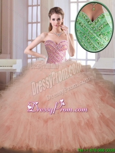 Classical Champagne Sweetheart Quinceanera Dresses with Beading