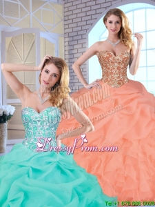 Hot Sale Beading and Ruffles Quinceanera Gowns with Lace Up