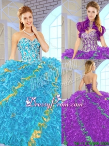 Popular 2016 Sweetheart Quinceanera Gowns in Multi Color