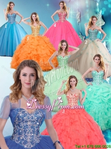 2016 Fashionable Sweetheart Quinceanera Dresses with Beading