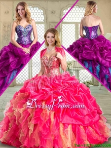 Popular Sweetheart Quinceanera Gowns with Pick Ups and Ruffles