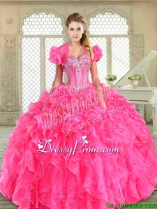 Exclusive Floor Length Sweet 16 Dresses with Beading and Ruffles