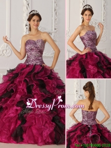 Perfect Sweetheart Ruffles Quinceanera Dresses in Multi Color