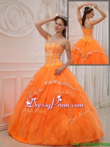 Popular Ball Gown Sweetheart Appliques Quinceanera Dresses