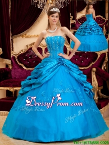 Romantic Ball Gown Strapless Floor Length Quinceanera Dresses