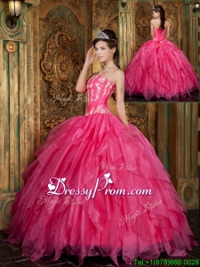 Fabulous Ball Gown Floor Length Hot Pink Quinceanera Dresses