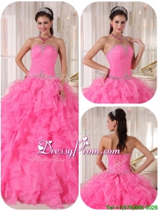 Perfect Ball Gown Strapless Sweet 16 Gowns with Beading