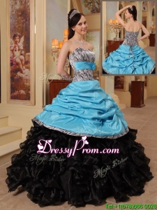 Spring New Arrivals Strapless Quinceanera Gowns with Ruffles and Pick Ups