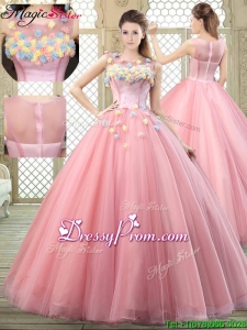 2016 New Style Scoop Quinceanera Dresses with Zipper Up