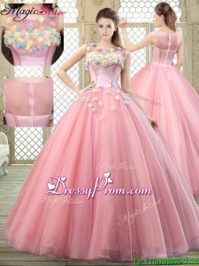 2016 New Style Scoop Quinceanera Dresses with Zipper Up