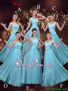 2016 Cheap Empire Aqua Blue 2016 Dama Dresses