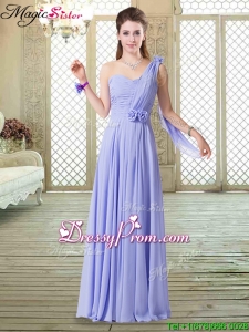 Beautiful One Shoulder Floor Length 2016 Prom Dresses for Spring