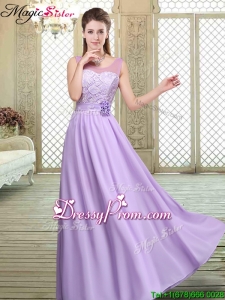 Best Scoop Lace 2016 Prom Dresses in Lavender