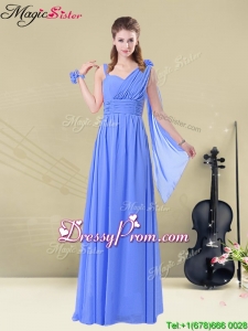 Gorgeous Straps Prom Dresses On Sale with Ruching and Belt for Fall