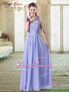 Romantic Empire Straps Prom Dresses On Sale in Lavender