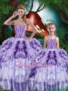 Luxurious Ball Gown Beading and Ruffles Princesita With Quinceanera Dresses for 2016