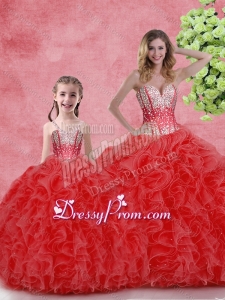 Cheap Ball Gown Sweetheart Princesita With Quinceanera Dresses with in Red