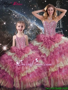 Wonderful Sweetheart Ruffled Layers Princesita With Quinceanera Dresses for Fall