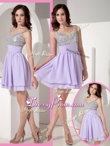 2016 Pretty Sweetheart Beading Lavender Short Prom Dress