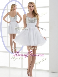 Fashionable Straps Sequins Short Beautiful Prom Dress for Graduation