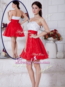 Simple Short Sweetheart Beading Clearance Prom Dresses for Cocktail