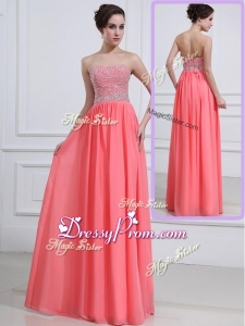 Beautiful Sweetheart Watermelon High End Prom Dresses with Beading