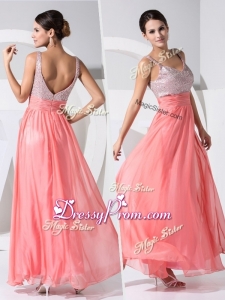 New Arrivals Empire Straps Sequins High End Prom Dresses in Watermelon