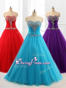 A Line Sweetheart In Stock Quinceanera Dresses with Beading for 2016
