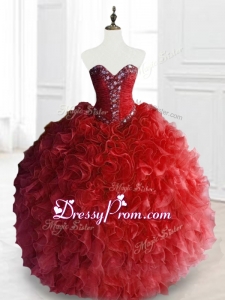 2016 Ball Gown In Stock Sweet 16 Gowns with Beading and Ruffles
