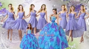 Elegant Multi Color Tulle Quinceanera Dresses and Lovely Ball Gown Mini Quinceanera Dresses and Fashionable Hand Made Flowers Dama Dresses