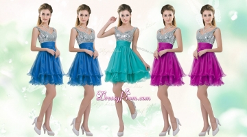 Beautiful Straps Short Quinceanera Dresses with Sequins for Fall
