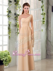 2015 Empire Chiffon Dama Dresses with Ruching