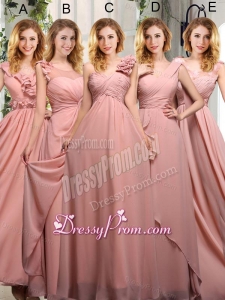 Empire Ruching 2015 Sturning Dama Dresses in Peach