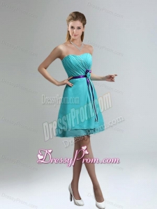 Classical Blue And Purple Sweetheart Dama Dresses with Ruches