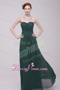 Sweetheart Chiffon Empire Ruche Floor-length Prom Dress for Cheap